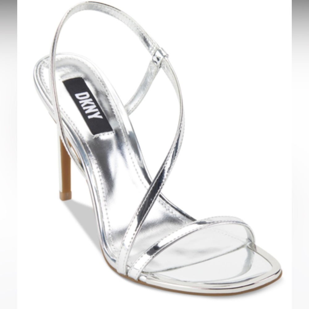 DKNY Silver Strappy Heels